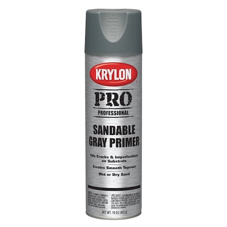 Krylon Professional Sandable Primer; Gray; 15 oz. Aerosol 5873
